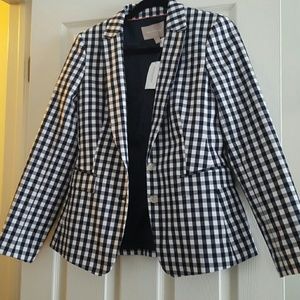Banana Republic gingham blazer NWT