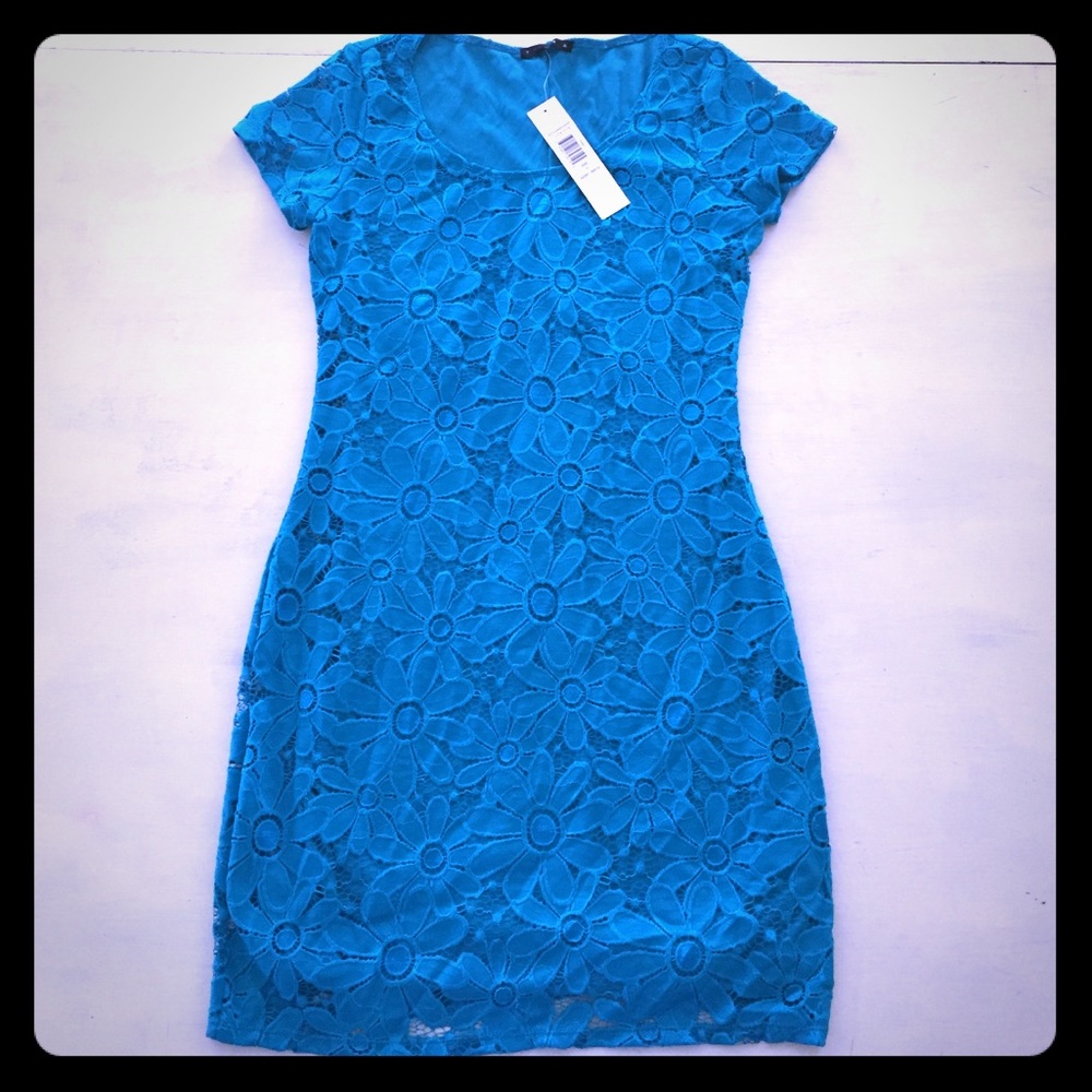 Turquoise fitted dress