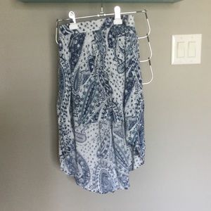 girls old navy paisley hi-lo skirt
