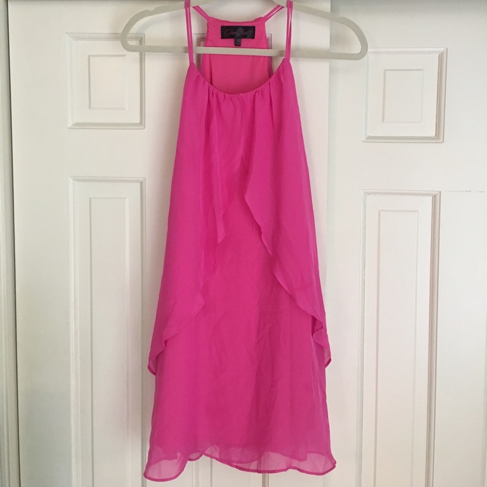 Pink ruffle dress
