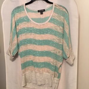 Striped raglan top