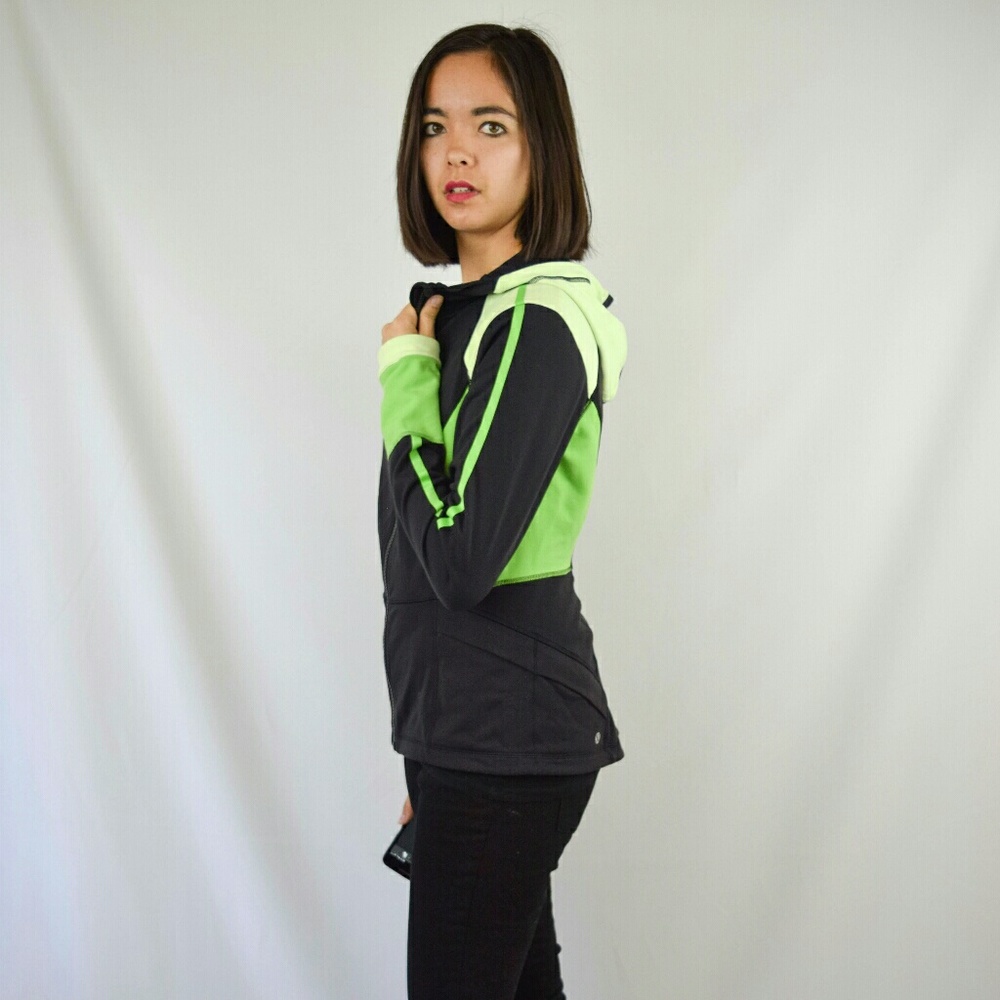 LULULEMON Reversible Black Green Hooded Jacket - Picture 3 of 8