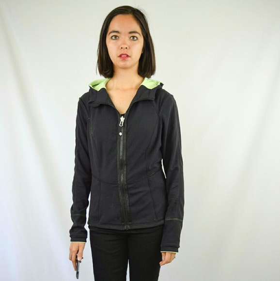 LULULEMON Reversible Black Green Hooded Jacket - Picture 8 of 8