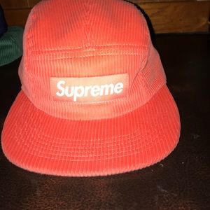 Supreme Coral Corduroy Hat