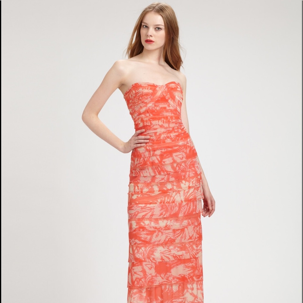 BCBG Max Azria Erika dress — off white and orange