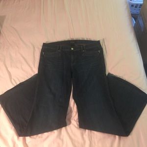 White House Black Market Noir Trouser Leg Jeans