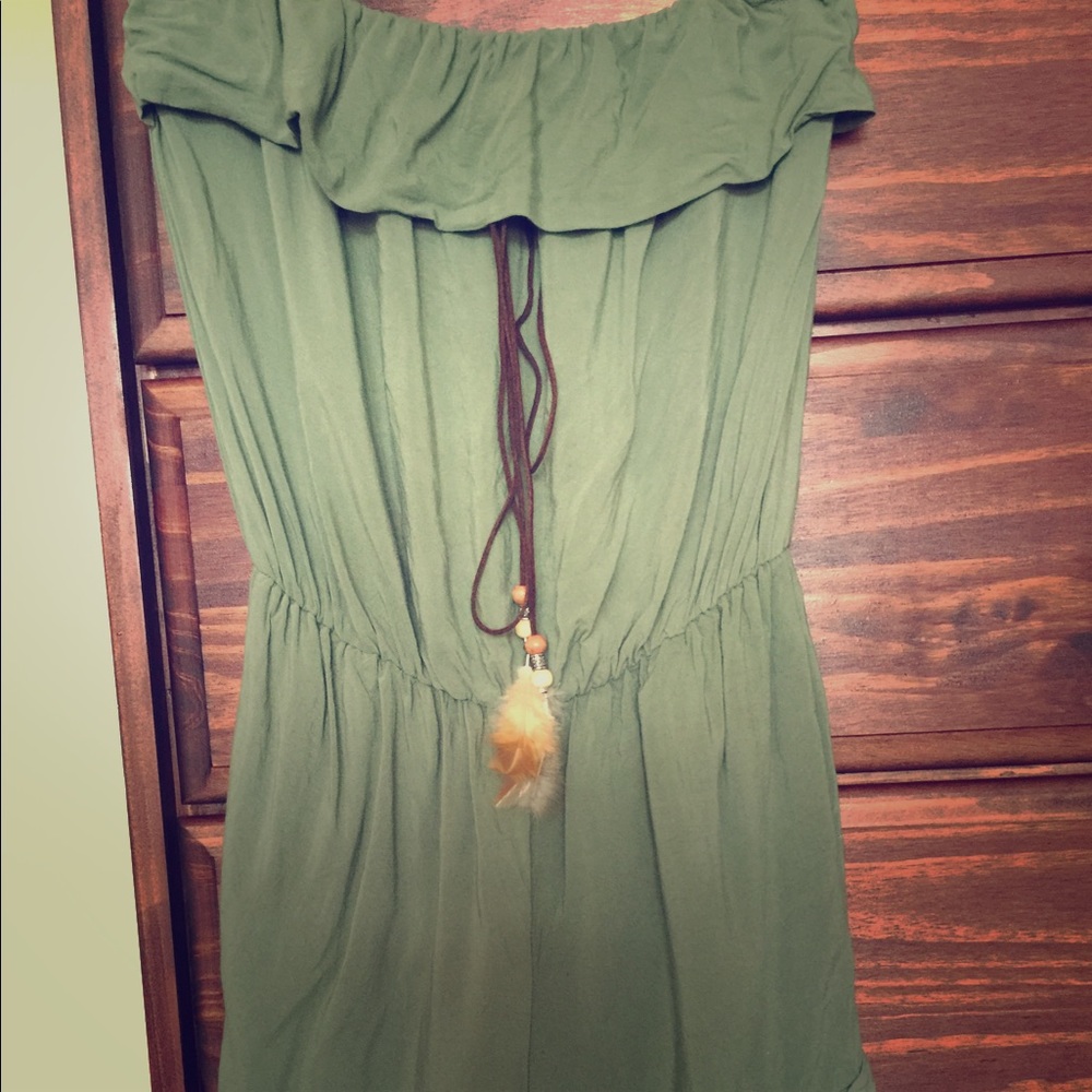 Olive festival style romper