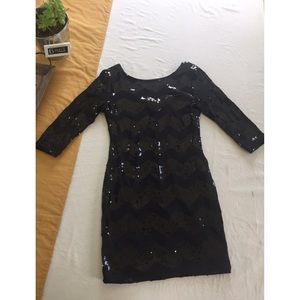 Chevron Sequin dress