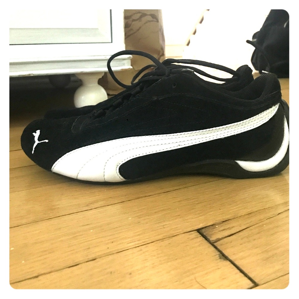 Black and White Puma Sneakers