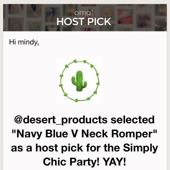 🎉 HP🎉 Navy Blue V Neck Romper - Picture 3 of 3