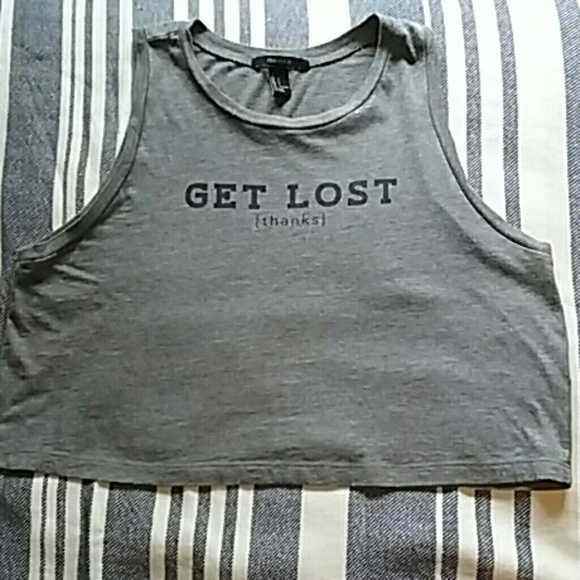 Forever 21 Tops - Get Lost Cropped Tank