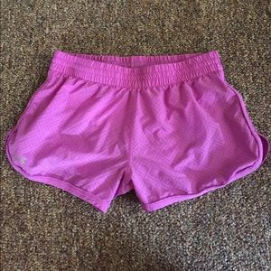 Under Armor Semi-Fitted Purple Running Shorts