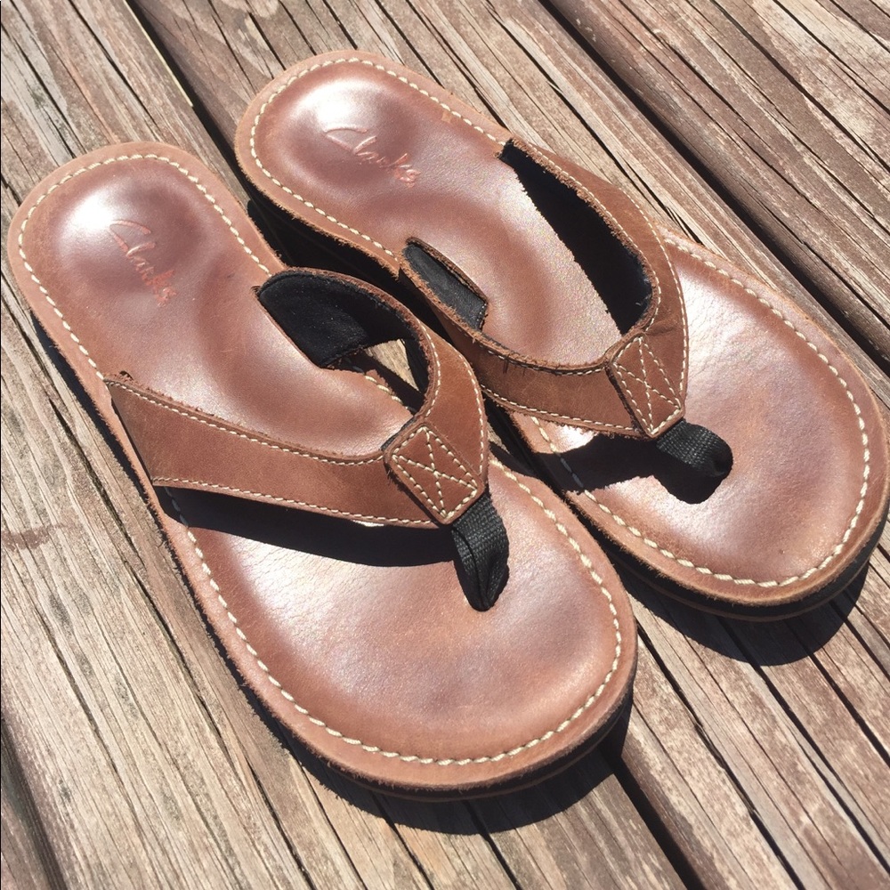 Brown genuine leather Clarks
