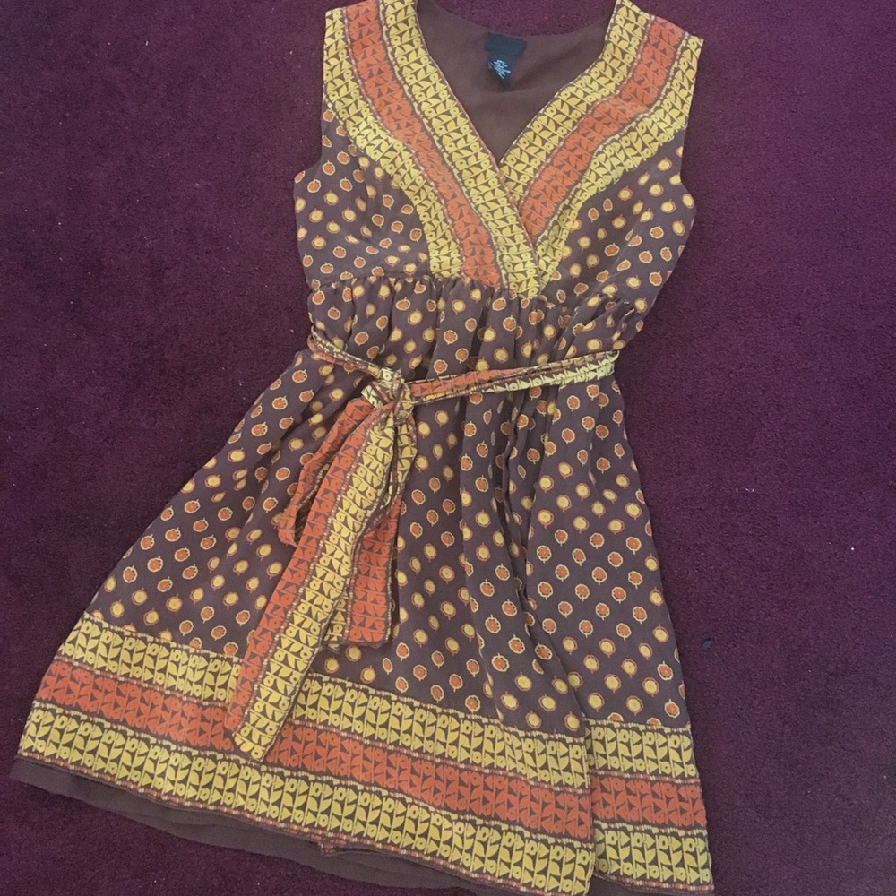Boho wrap silk dress/tunic