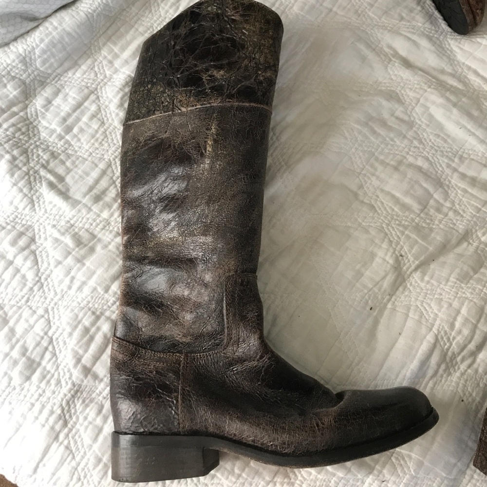 Steve Madden cracked brown lea riding boots 😍🔥