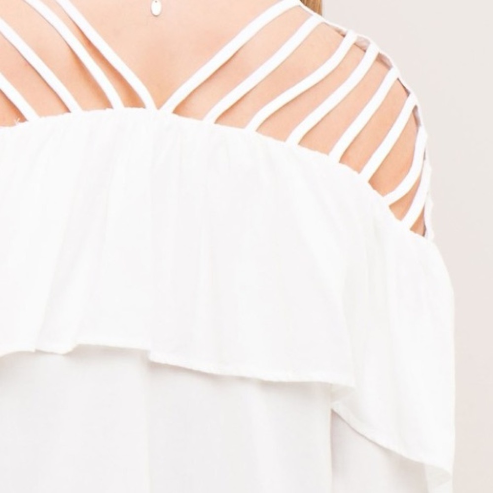 FLASH SALE!!! Strappy Ruffled Top - Picture 5 of 5