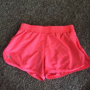 Under Armor Semi-Fitted Pink Running Shorts