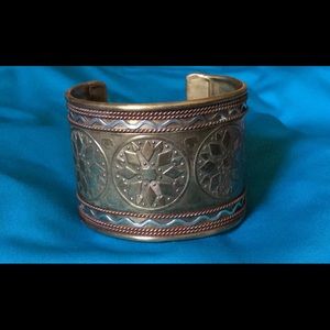 Vintage Handmade Cuff copper/brass bracelet