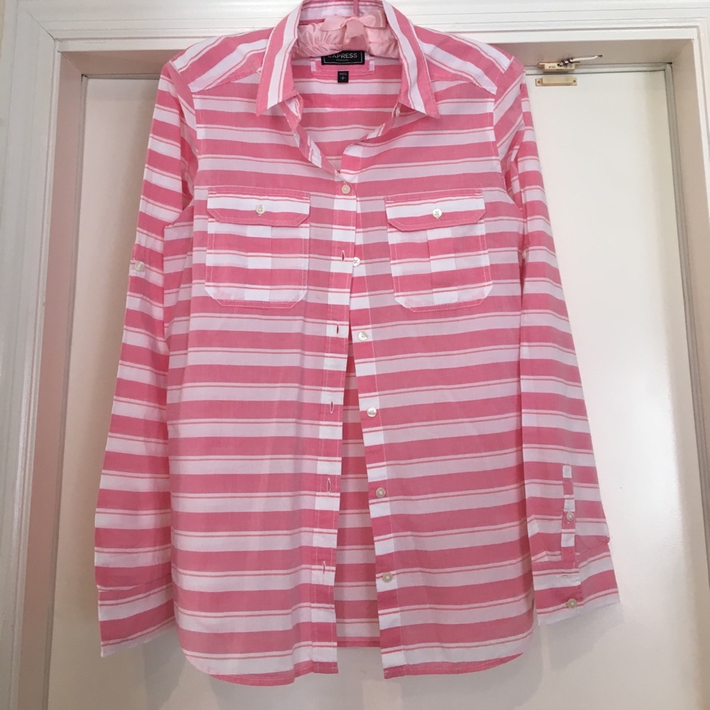 Express Pink Button Down.