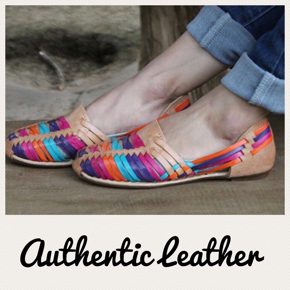 Mexican Leather Sandals Huaraches Size 7 - Picture 2 of 3