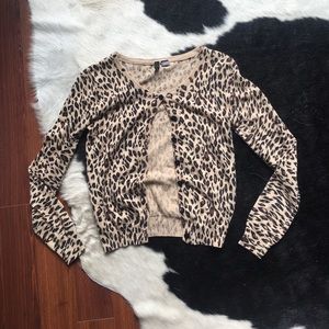 Leopard print cardigan