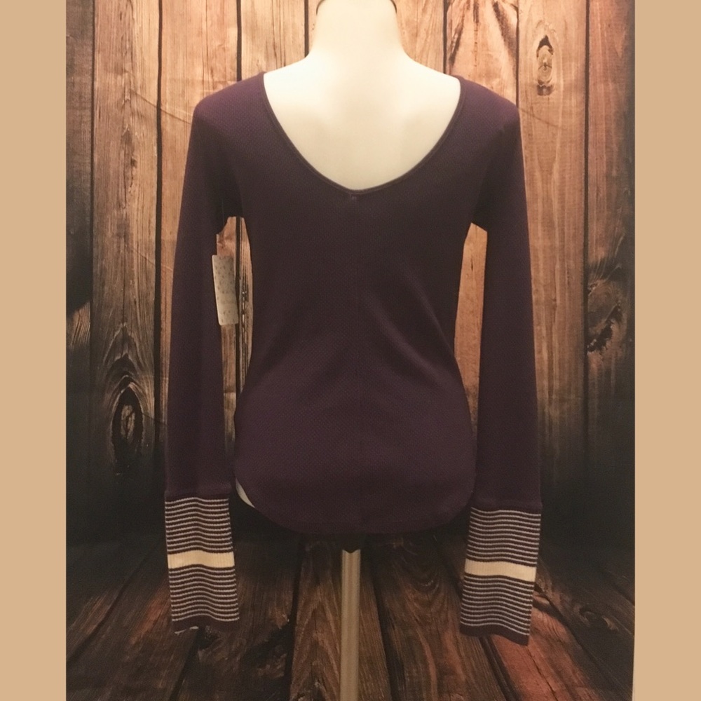 Free People Mod Striped-Cuff Top - Picture 2 of 6