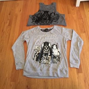 Star Wars sweater and crop tank top