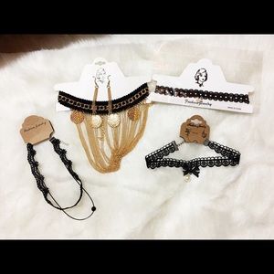Jewelry, choker and fashionable necklaces