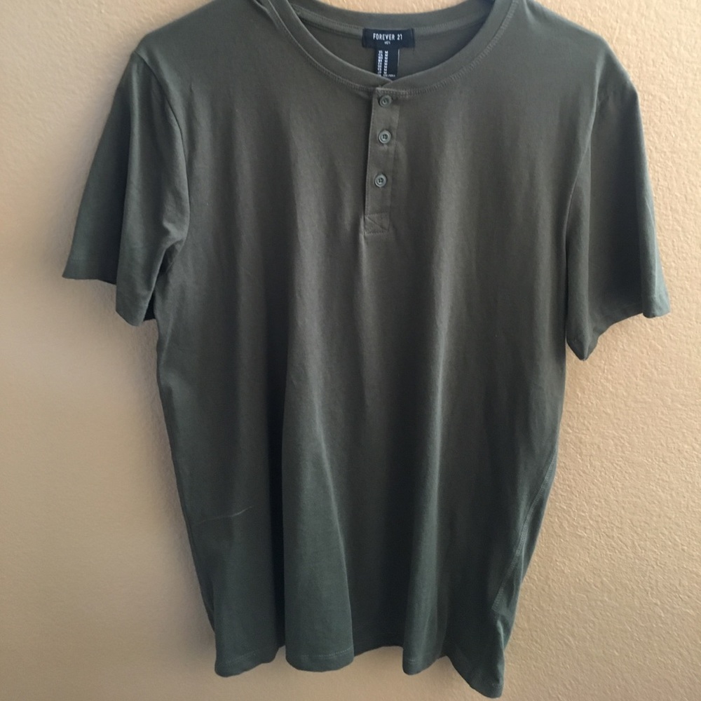 Forever 21 men's olive green henley