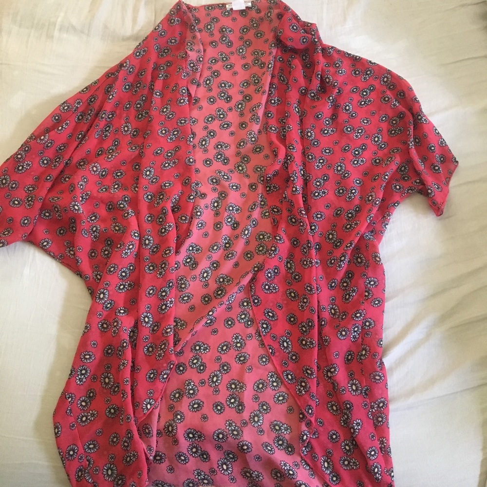 floral hot pink kimono