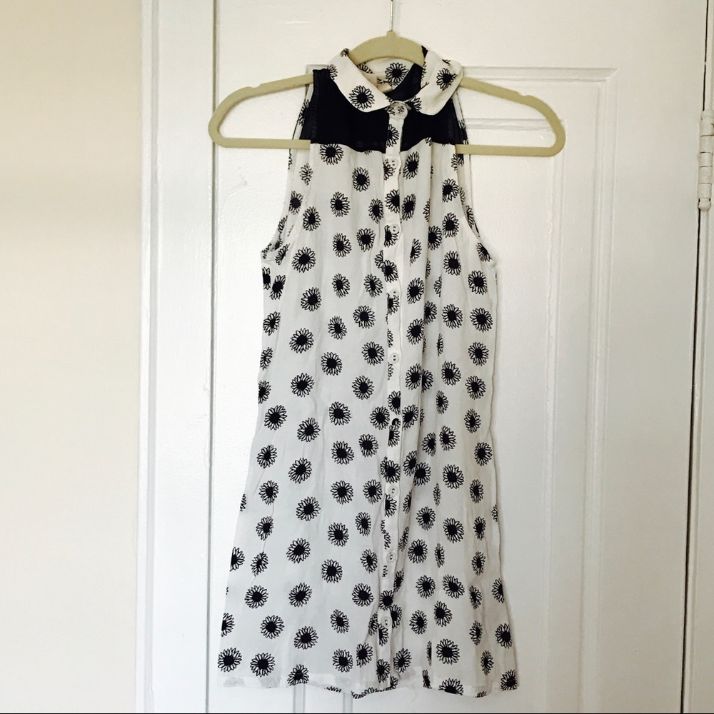 Floral summer button up dress