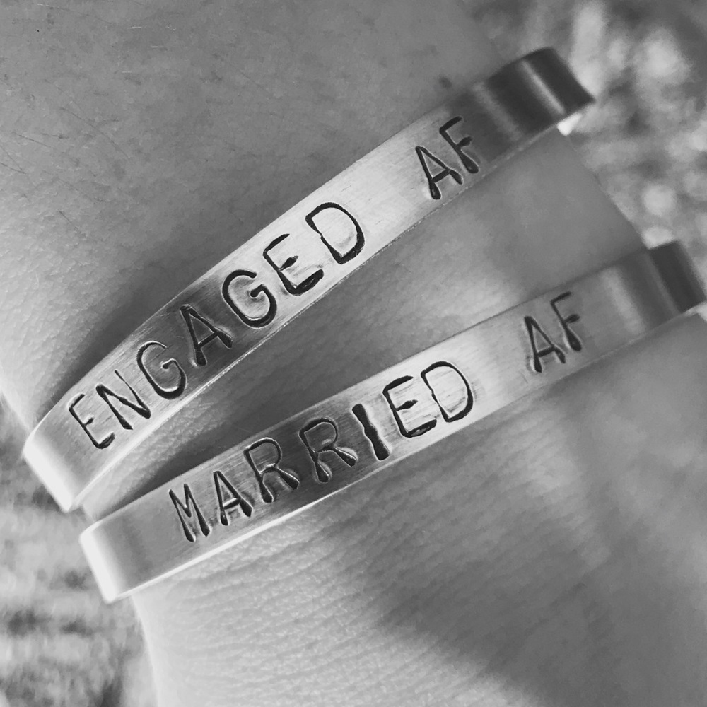ENGAGED AF / MARRIED AF -cuffs
