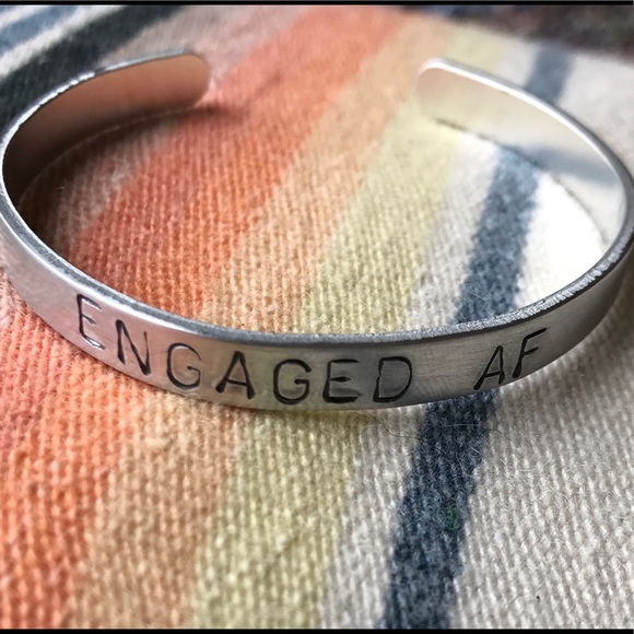 ENGAGED AF / MARRIED AF -cuffs - Picture 2 of 3