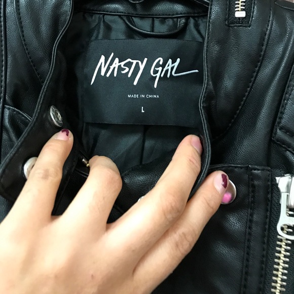 Nasty Gal Ride Out Vegan Leather Moto Jacket - Picture 7 of 8