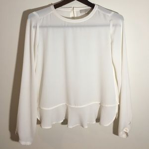 LOFT XXSP Long Sleeve Blouse with button sleeves