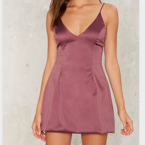 M-23  nasty gal satin a good way mini dress - Picture 2 of 8