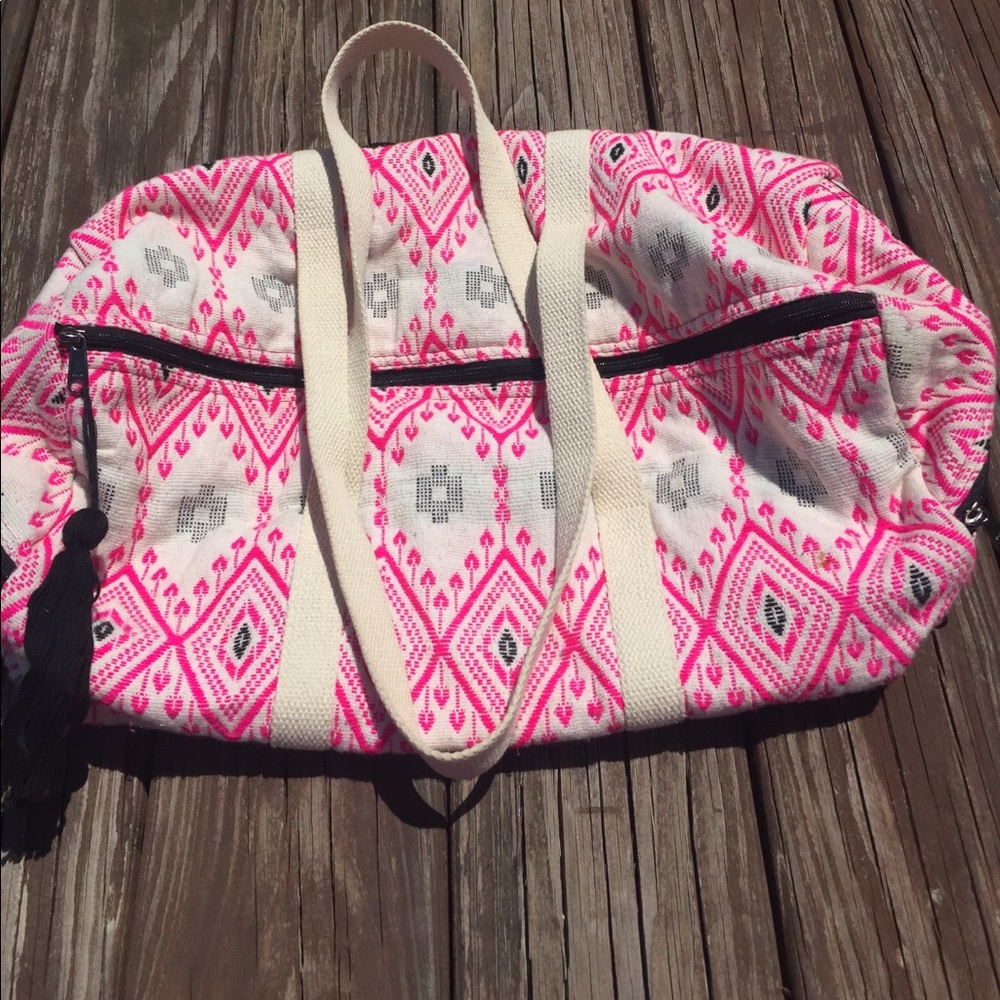 Aztec print overnight bag