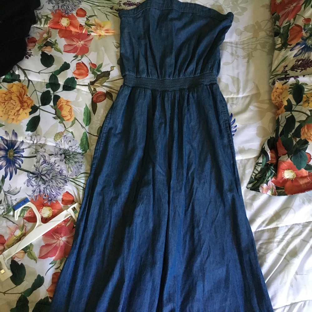 Jean Strapless Jumpsuit