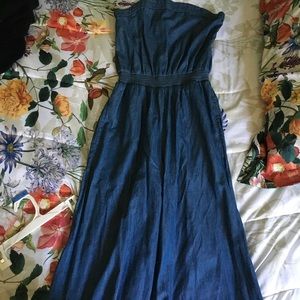 Jean Strapless Jumpsuit