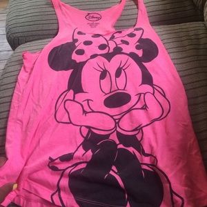 NEON PINK MINNIE MOUSE TANK