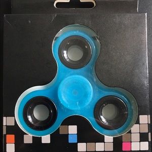 Brand new, blue fidget spinner glow in the dark!