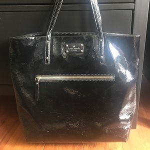Patten leather black Kate spade bag