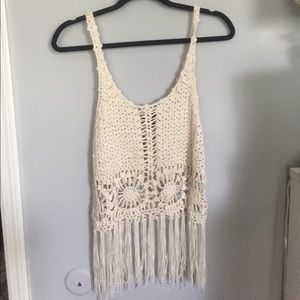 White crochet top