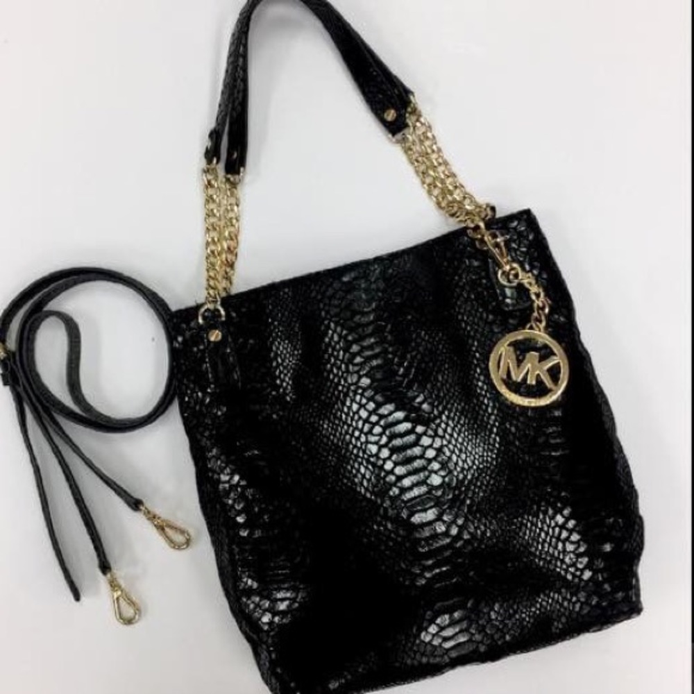 Michael Kors Jet Set Python Medium Shoulder Bag - image 1