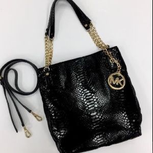 Michael Kors Jet Set Python Medium Shoulder Bag