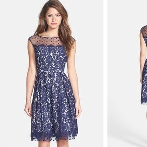 NWT Eliza J navy lace dress