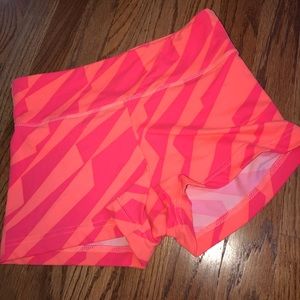 Orange and Pink spandex shorts- Marika Tek