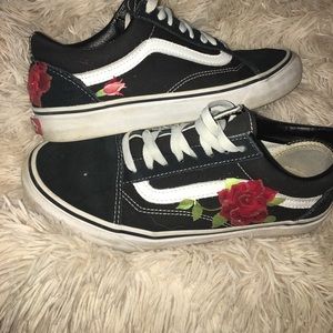 Old skool vans (with rose detailing) ✨