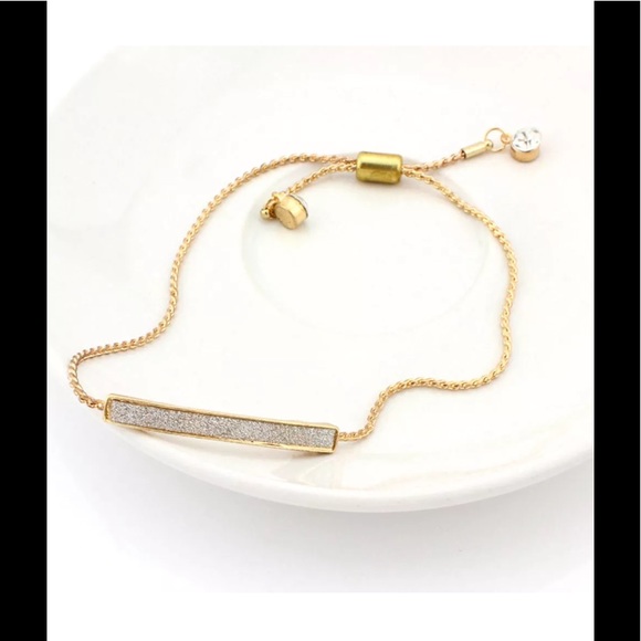 Brand new silver pave bar slider bracelet - Picture 4 of 6