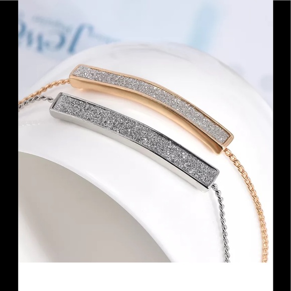 Brand new silver pave bar slider bracelet - Picture 5 of 6